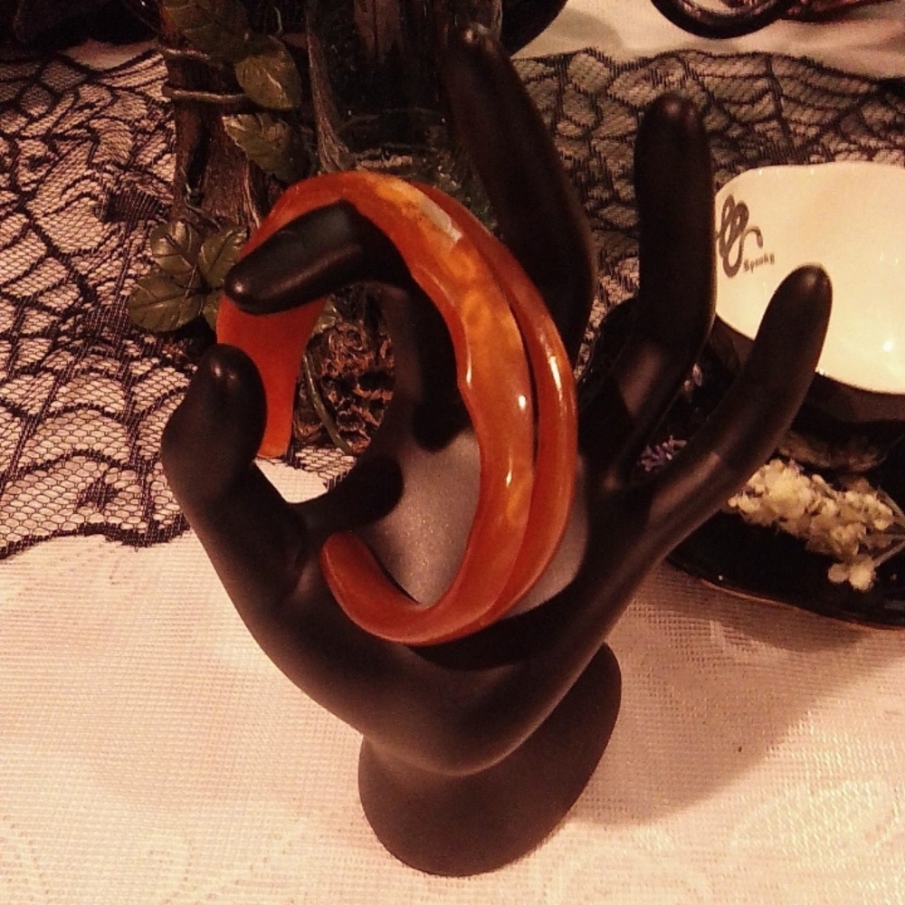 Orange Bangle Bracelet - Picture 2 of 4